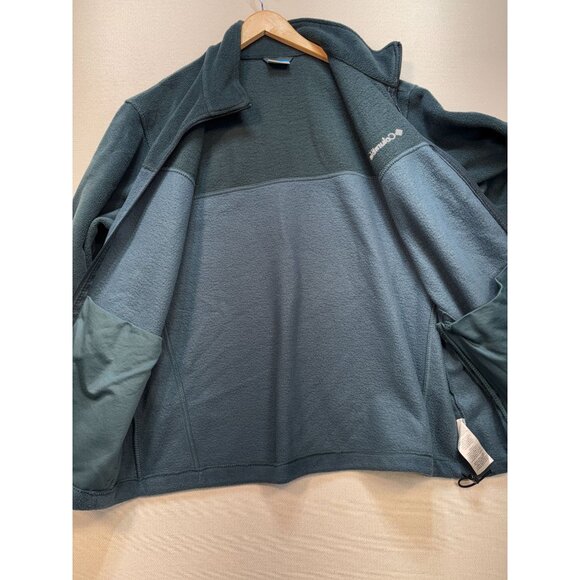 Columbia Mountain Full Zip Fleece Jacket Mens XL Two-Tone Blue Outdoors Camping - Picture 11 of 11